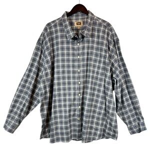 The Foundry Supply Co. Long Sleeved Classic Plaid Button Down Shirt Size 5XL